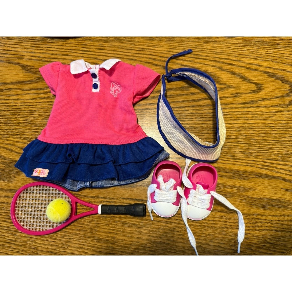 Our Generation 5 Piece Ace'd It Tennis Outfit Set 18 In Dolls Dress Shoes